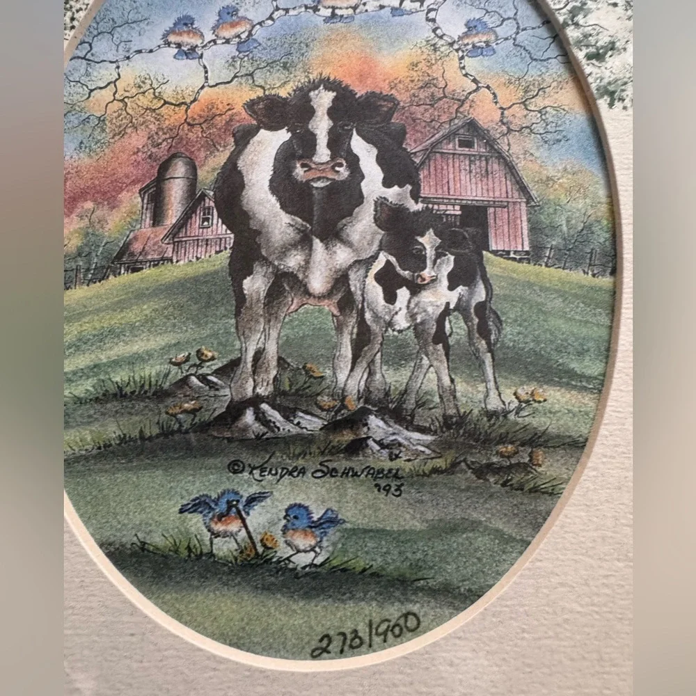 Kendra‎ Schwabel signed 1993 Watercolor Print